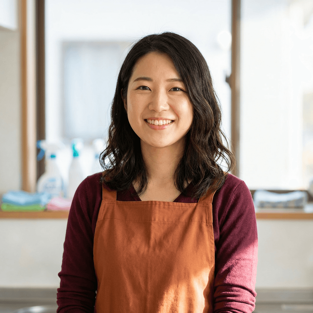 Angela Chen holding professional beauty tools