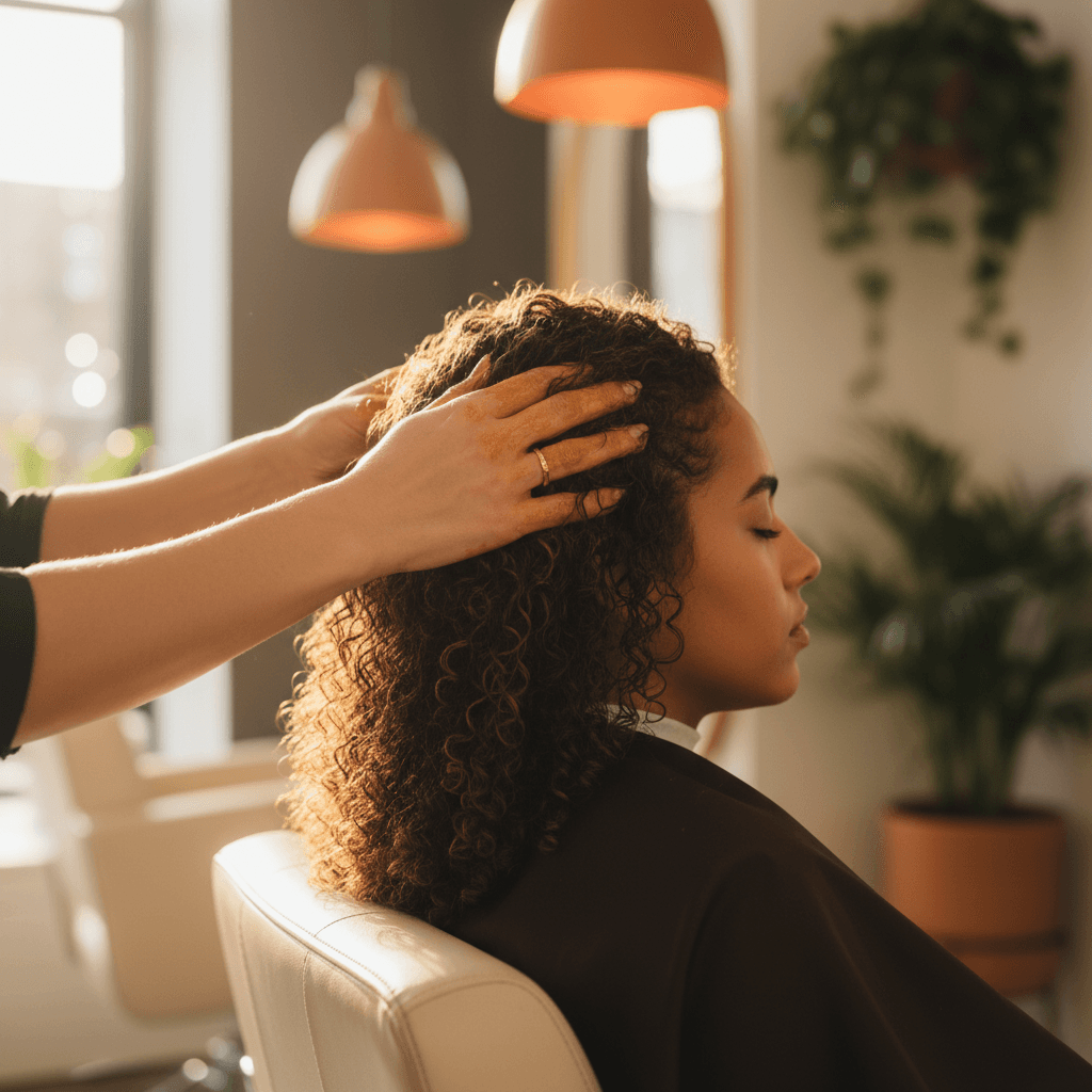 Professional haircare product application